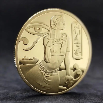 Anubis & Pharaoh Silver Commemorative Coin – Ancient Egyptian Collectible