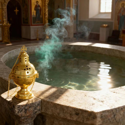 New2026 Eastern Orthodox Church Censer With Bells Gold Plated Hanging Incense Burner Church Home Decoration Orthodox Censer Gift