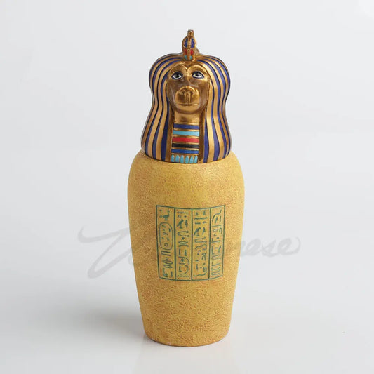 Anubis Canopic Jar Replica – Vintage Egyptian Relic Decor, Collectible Ornament