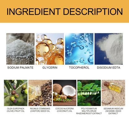 Polygonum Multiflorum Black Hair Shampoo Soap Gentle Coconut Oil Refreshing Oil Control Smoothing Hair Care Handmade Soap