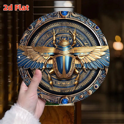 Egyptian 2D Metal Wall Art – Indoor & Outdoor Decor, Exquisite Pharaoh Detail