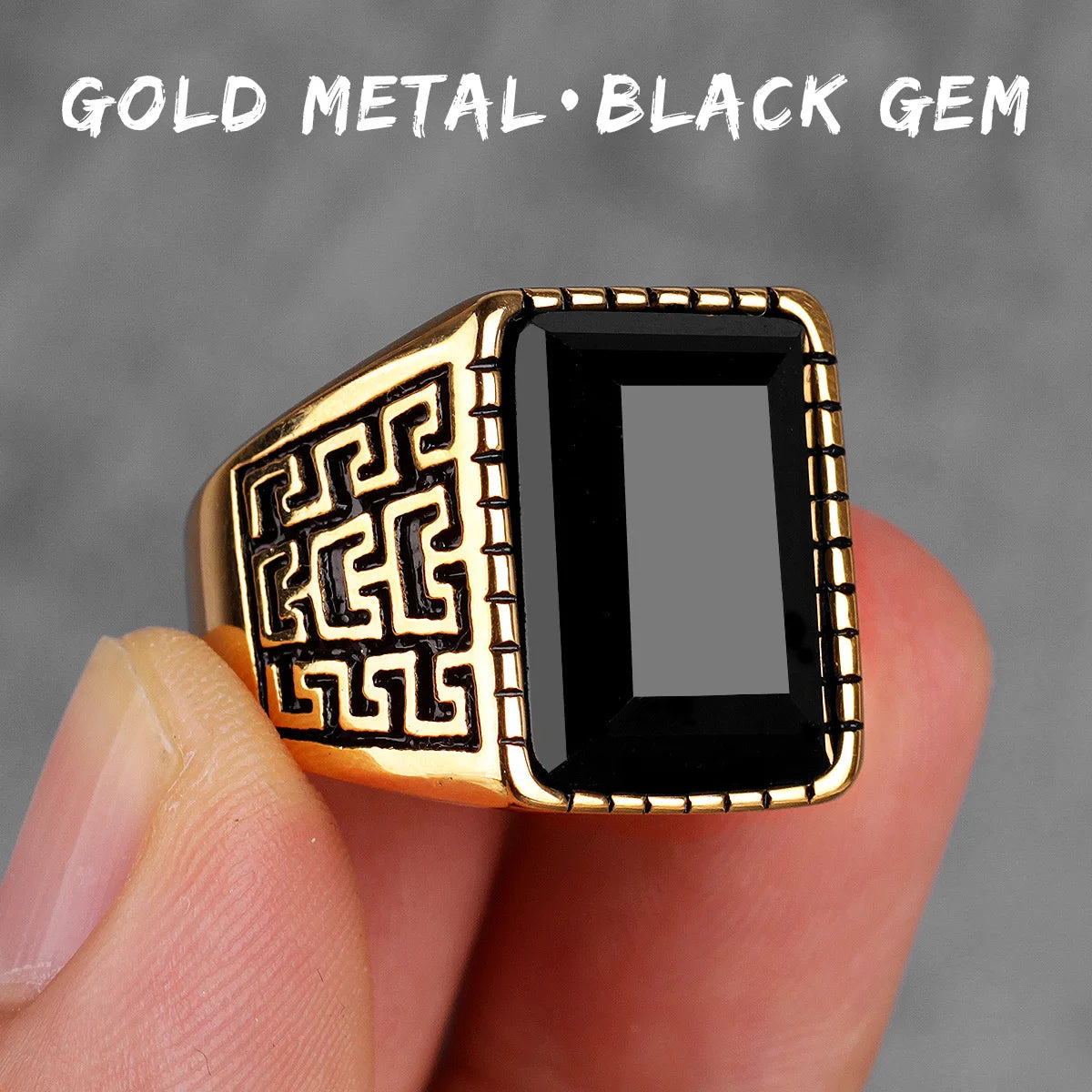 Stainless Steel Mens Rings Gold Silver Color Red Blue Rhinestone Simple Luxury for Male Boy Jewelry Creativity Gift Wholesale