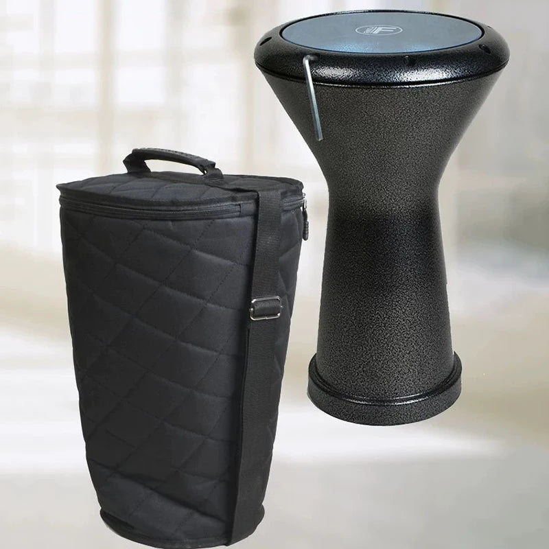 Adults Doumbek Professional Tambourine Aluminium Darbuka Meditation Portable Drums Instrument with Bag Percussion Accessories