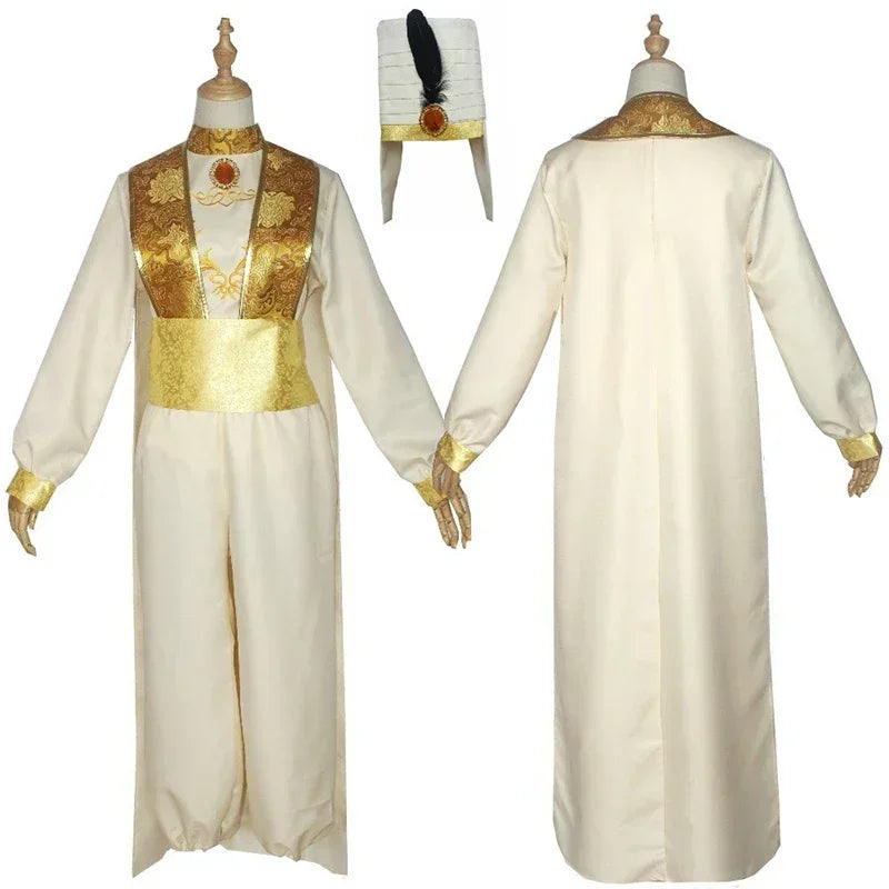 Disney Aladdin Cosplay Costume Aladdin Lamp Prince Costume Outfit for Adult Man Halloween Carnival Party Movie Cosplay Clothes