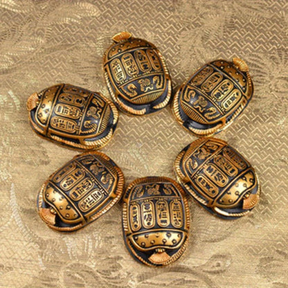 Egyptian Scarab Beetle Statue – Resin Figurine of Wealth & Rebirth, Ancient Egypt Decor