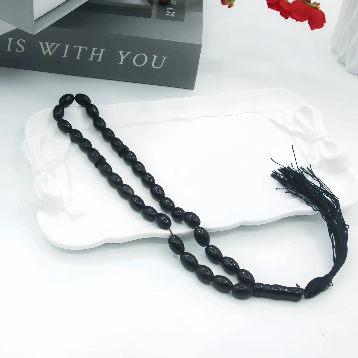 4Pcs/set 33 Beads Tasbeeh Tasbih Allah Mohammed Rosary Meditation Tassel Muslim Prayer Beads Islam Charm Bracelet Arabic Jewelry