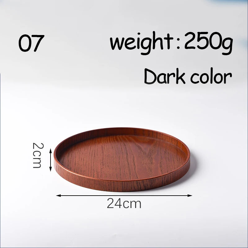 Oval Serving Trays Tableware Dessert Tea Saucer Coasters Coffee Coasters Wooden Plate Storage Food Display Home Hotel Decor