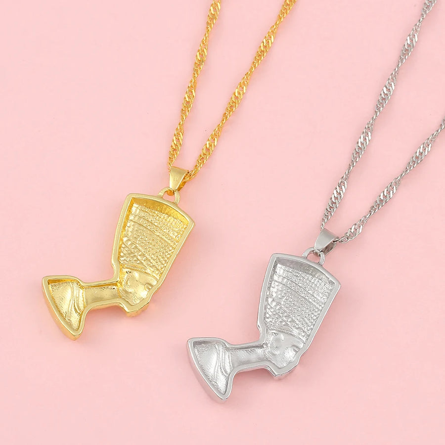 Retro Pharaoh Head Pendant – Hip-Hop Egyptian Necklace for Men & Women