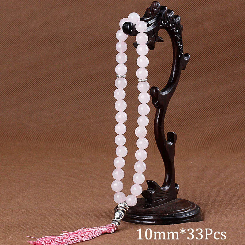 10mm Green Malachite Stone Bracelets Tassel Pendant 33 Prayer Beads Islamic Muslim Tasbih Allah Mohammed Rosary For Women Men