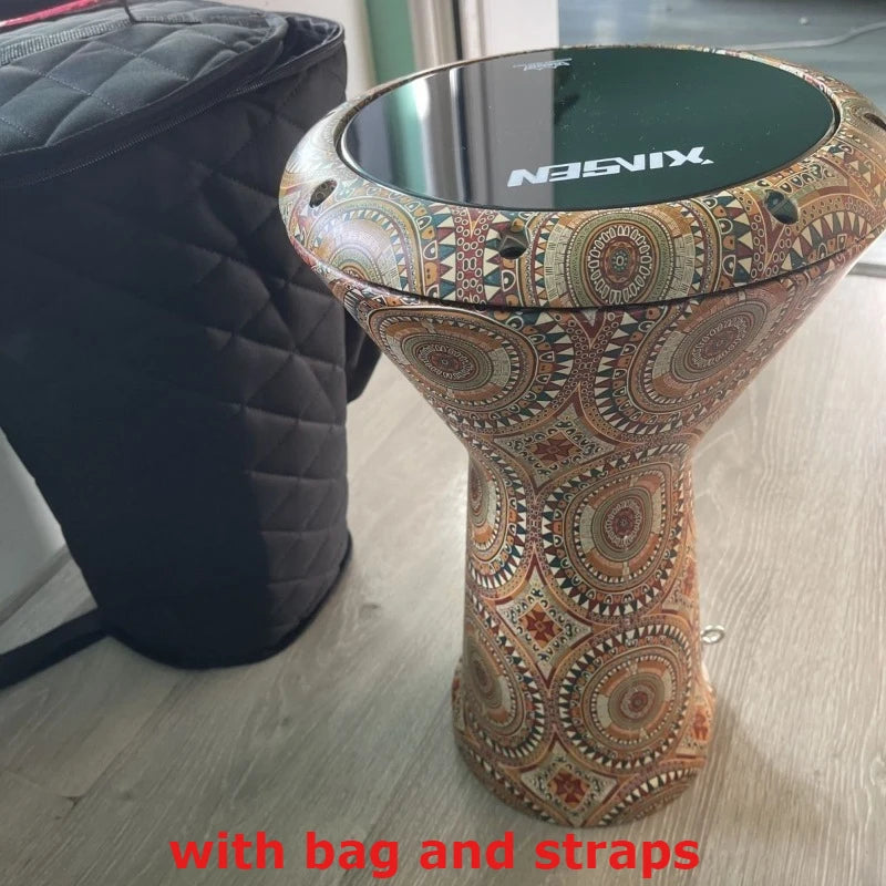 Portable Doumbek Drum 8.5 Inch Arabic Drum Professional Perform Practice Adult Beginners Light Doumbek Percussion Instruments
