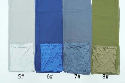 Elegant Pearl Chiffon Satin Cotton Women's Scarf Tube Hijab Muslim Headscarf Middle Eastern Long Shawl