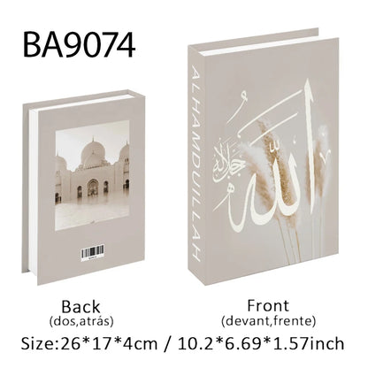 Kaaba Mosque Arch Moroccan Islamic Decorative Books Storage Box Fake Book Coffee Table Living Room Interior Home Decor Quran