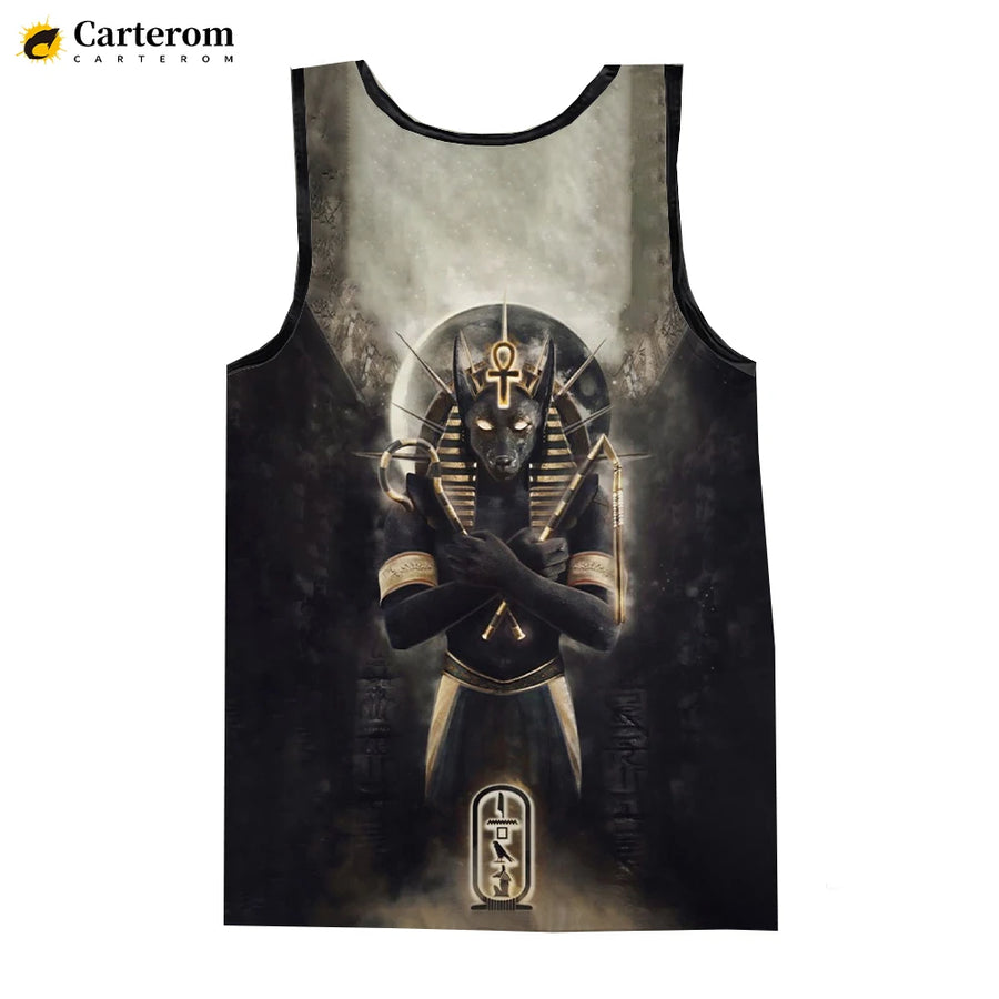 Egyptian God Pharaoh Tank Top – Men's Sleeveless Harajuku Oversized Streetwear