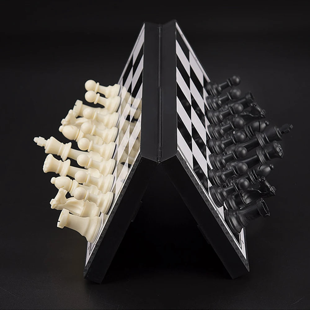Portable Special Magnetic Chess Backgammon Checkers Set Big Board Draughts Entertainment Christmas Travel Games Aldult Kids Gift