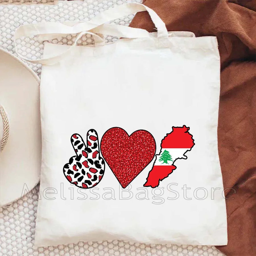 Love Beirut – Lebanese Roots Canvas Shoulder Tote