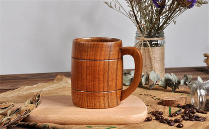 Handmade Spruce Wood Cups – Natural Big Belly Mug for Tea, Coffee & Milk