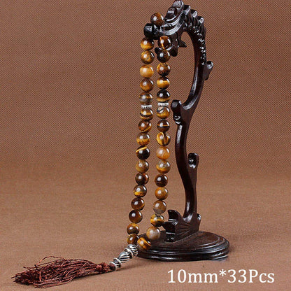 10mm Green Malachite Stone Bracelets Tassel Pendant 33 Prayer Beads Islamic Muslim Tasbih Allah Mohammed Rosary For Women Men