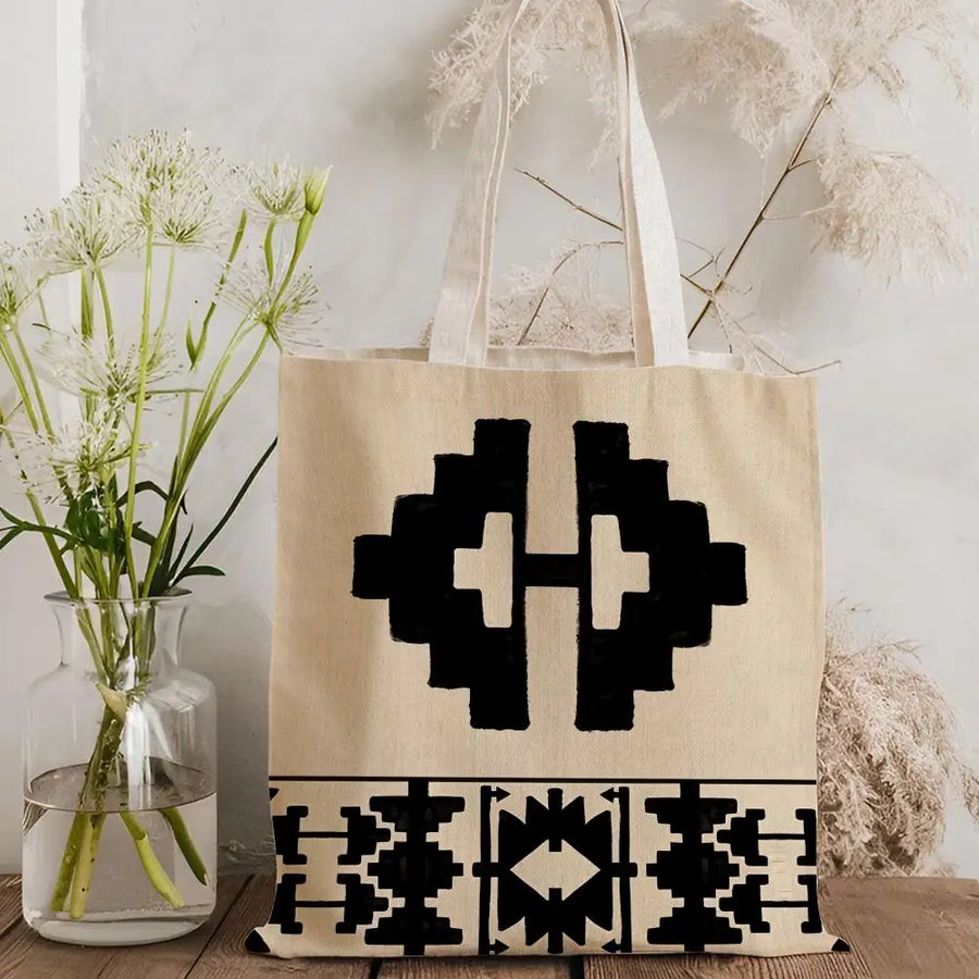 Ethnic Bloom – Classic Floral Lightweight Canvas Tote