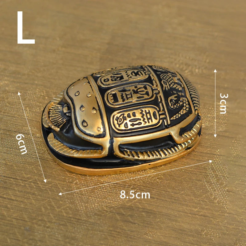 Scarab & Pyramid Resin Ornament – Creative Egyptian Desktop Decor & Souvenir Gift
