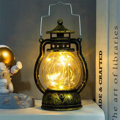 Candle Holders lantern for Table Retro Flameless Lamp Desktop Candlestick Chandelier Christmas New Year Home Decor