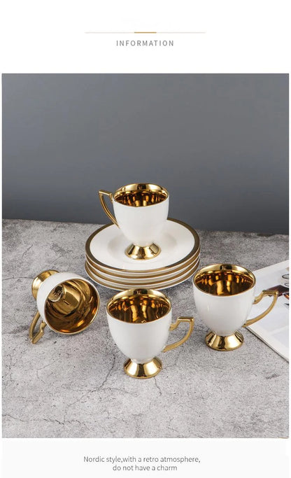 Best 2pcs/set Turkish Coffee Cups Set Of 2 Ceramics Cup Of Coffee Creative Gifts Relief Teacup And Saucer Set Retro 90ml Gobelet