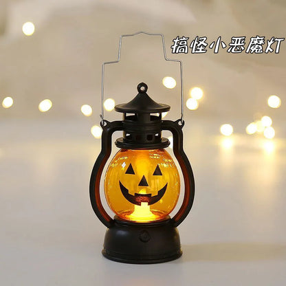 Candle Holders lantern for Table Retro Flameless Lamp Desktop Candlestick Chandelier Christmas New Year Home Decor