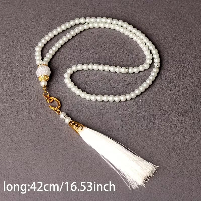 5-20Pcs Muslim Prayer Beads Islamic 99 Pearls Charm Bracelets with Tassel 2026 Eid Mubarak Ramadan Festival Gift Home Decoration