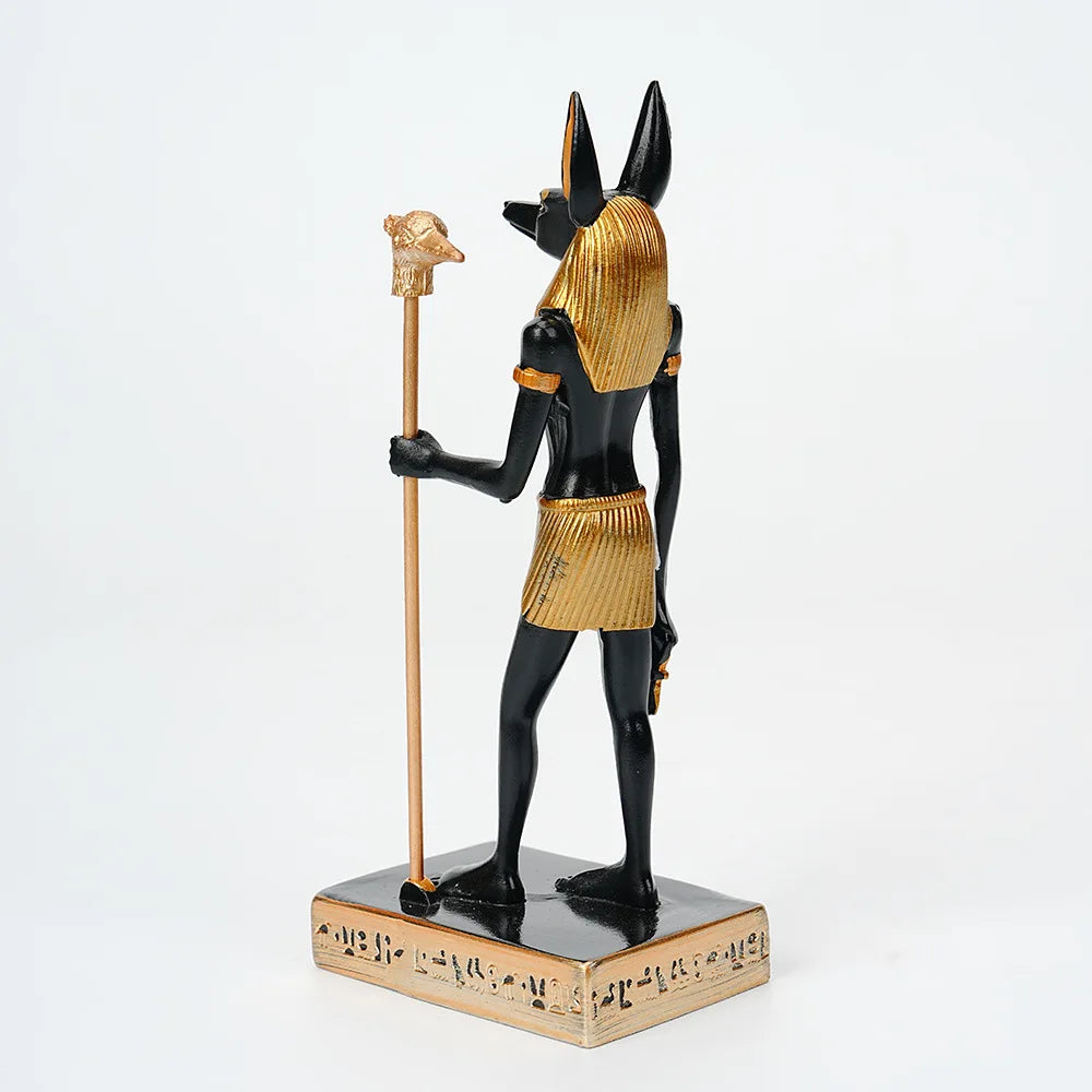 Anubis Resin Sculpture – Creative Egyptian Mythology Statue for Home & Study