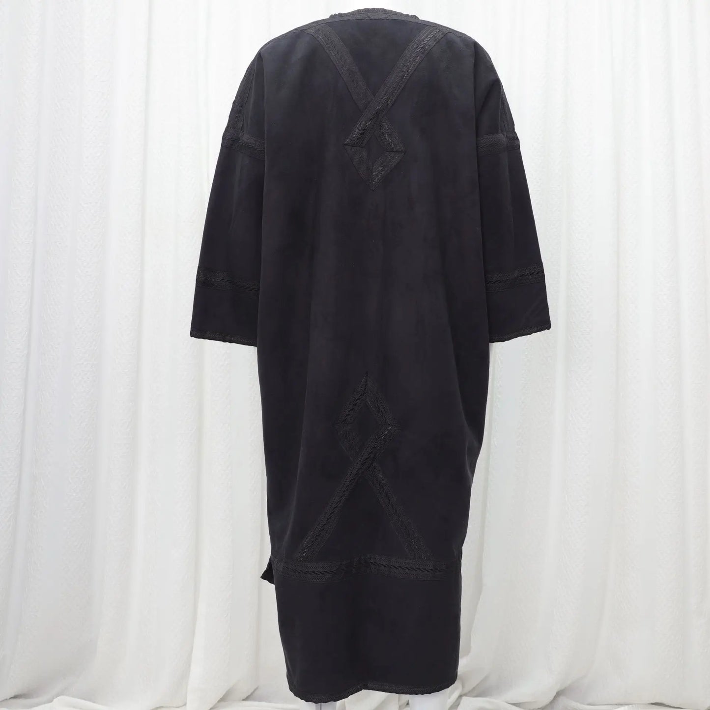 Wholesale Men's Scalp Abaya Men Winter Fur Thicken Suede Men's Robe Cardigan Bisht Muslim Coat Fleece Warm Islam Clothing