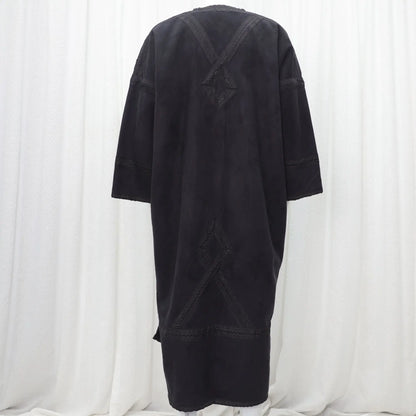 Wholesale Men's Scalp Abaya Men Winter Fur Thicken Suede Men's Robe Cardigan Bisht Muslim Coat Fleece Warm Islam Clothing