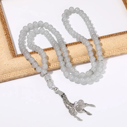 Handmade 99 Beads Tasbih Prayer Rosary Beads Bracelet Fashion Decorative Tassels Bracelet Islamic Religion Jewelry Party Favor