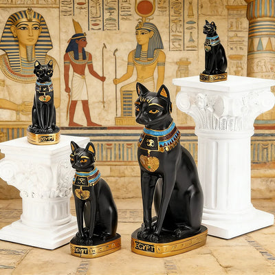Bastet Resin Ornament – Handcrafted Egyptian Cat Guardian, Museum-Style Decor