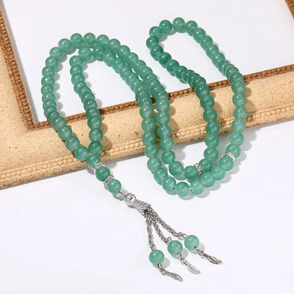 Handmade 99 Beads Tasbih Prayer Rosary Beads Bracelet Fashion Decorative Tassels Bracelet Islamic Religion Jewelry Party Favor