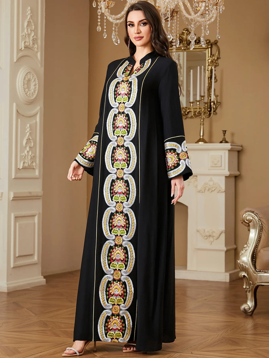 Zahraa IV – The Embroidered Maxi Kaftan for the Arab Woman in America