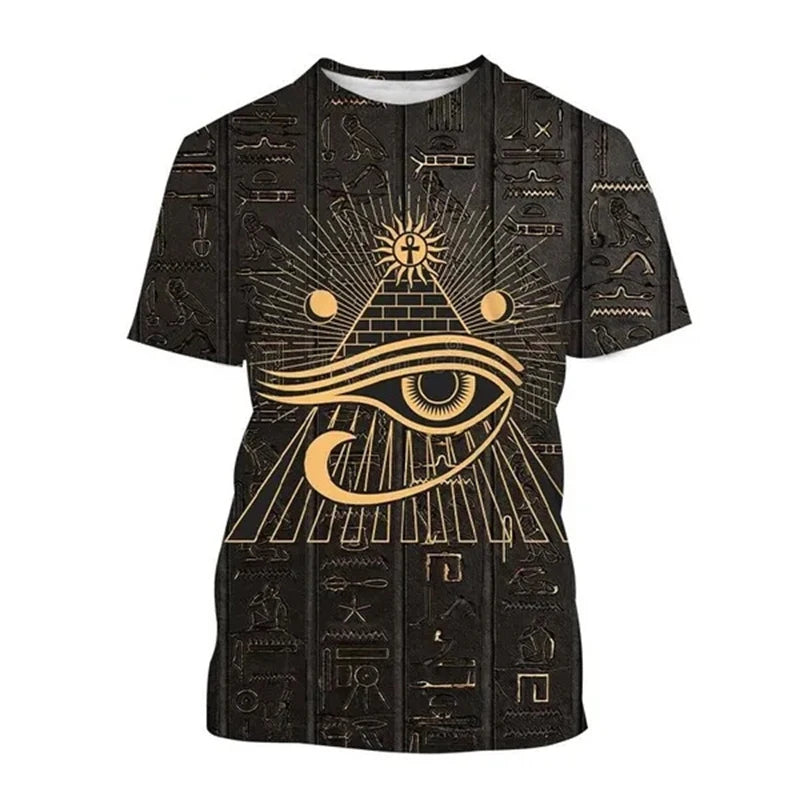 Pharaoh 3D Graphic T-Shirt – Unisex Egyptian Summer Tee, Oversized Casual Top