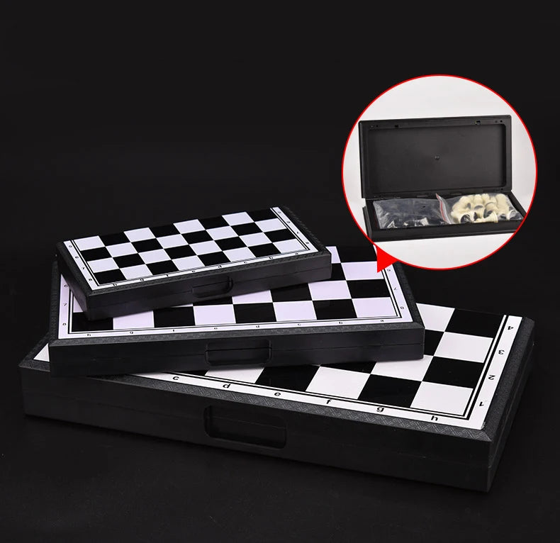 Portable Special Magnetic Chess Backgammon Checkers Set Big Board Draughts Entertainment Christmas Travel Games Aldult Kids Gift