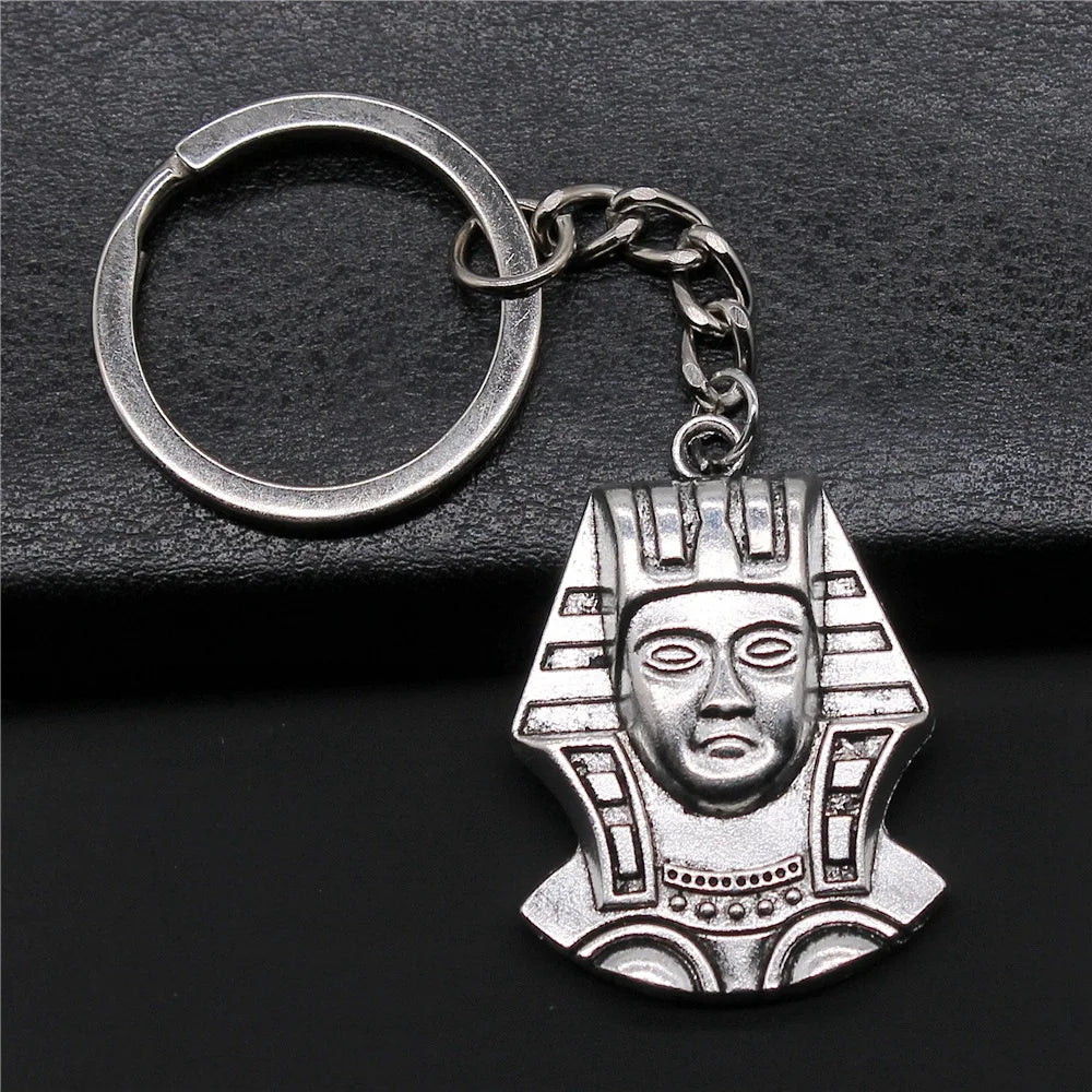 Eye of Horus & Pharaoh Keyring – Egyptian Charm, Creative Gift Accessory