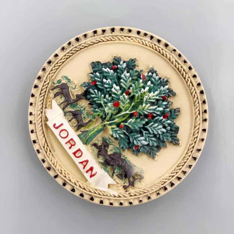 Jordan Fridge Magnets – Hashemite Kingdom & Petra Travel Souvenir, Wedding Gift