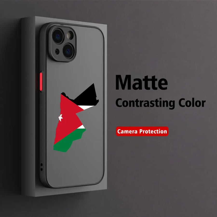 Jordan Passport iPhone Case – Matte Clear Cover with Jordanian Passport Design