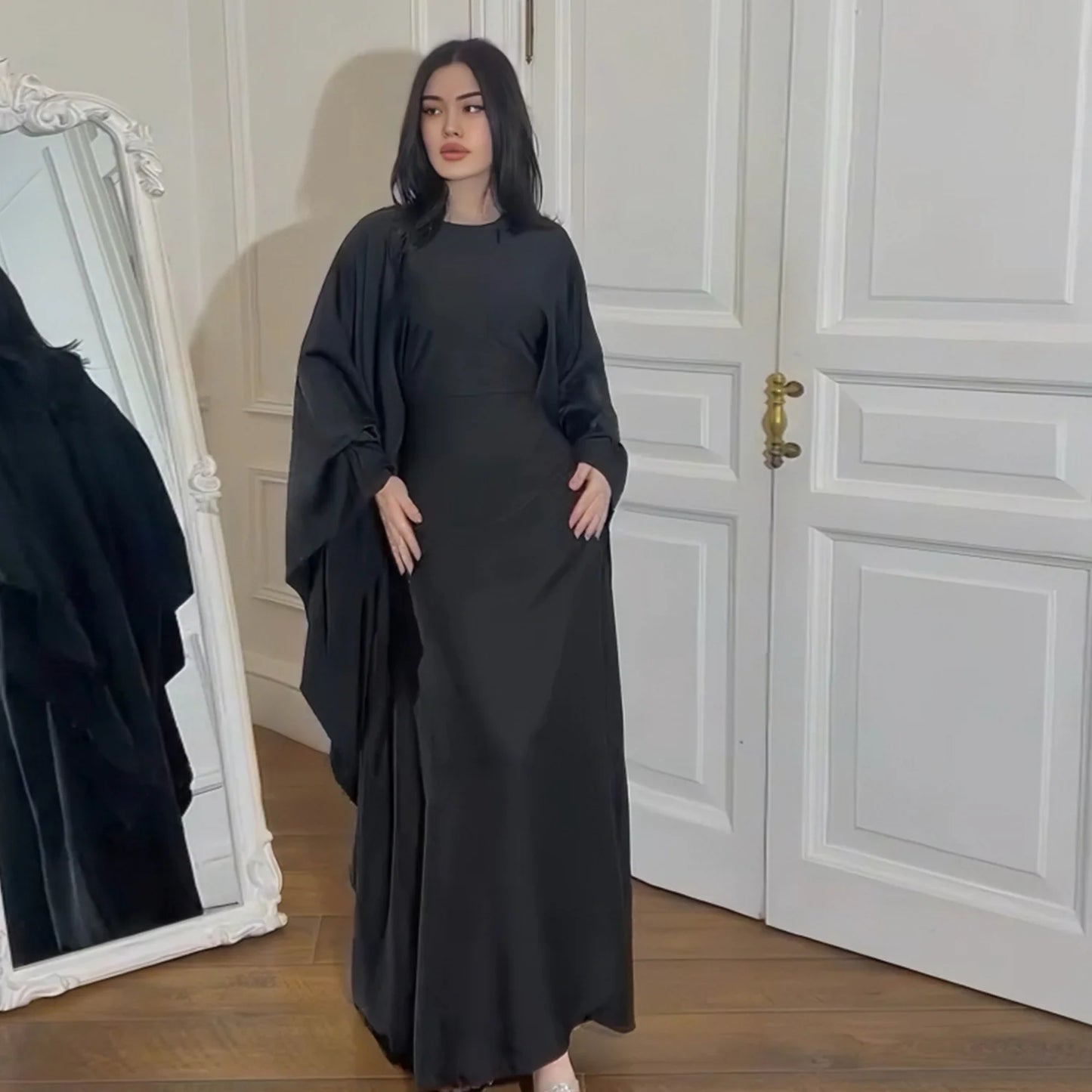 Closed Batwing Abaya Women Muslim Dress Turkish Islamic Dress Women 2024 For Party Kebaya Kaftan Turkey Caftan Marocain Femme