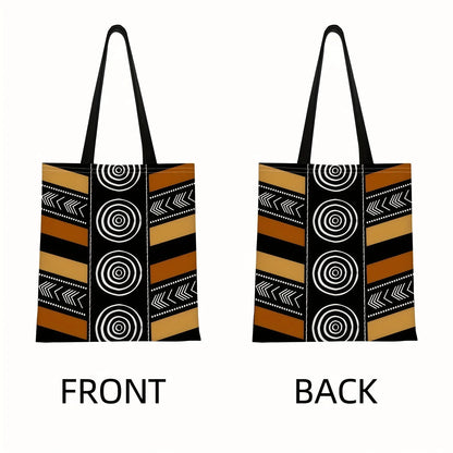 Red & Black Geometry – Traditional Pattern Large Capacity Tote