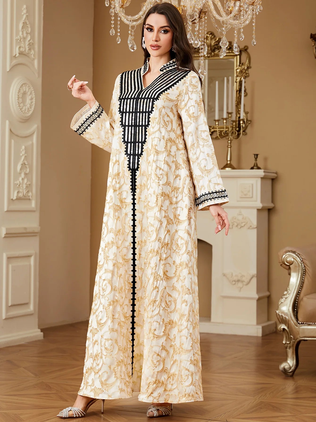 Eid Ramadan Embroidery Abaya Dubai Kaftan Muslim Dress for Women Islam Jalabiya Caftan Marocain Femme Robe Longue Vestidos Largo