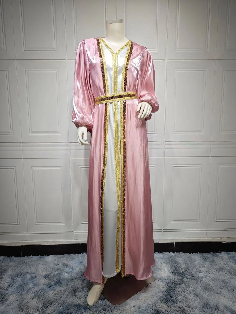 Autumn in Arabia – 2-Piece Button Kaftan Set for the Muslim Woman in America