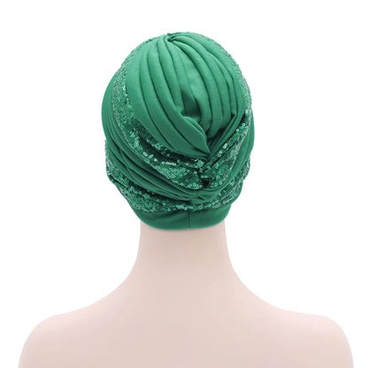 The Sequin Turban Cap – Shine with Modesty and Grace