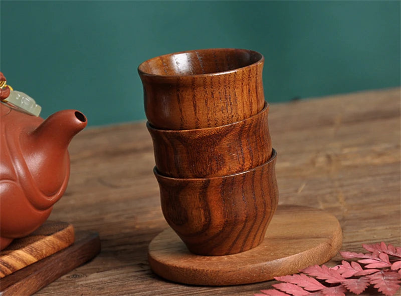 Handmade Spruce Wood Cups – Natural Big Belly Mug for Tea, Coffee & Milk
