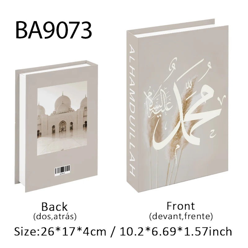 Kaaba Mosque Arch Moroccan Islamic Decorative Books Storage Box Fake Book Coffee Table Living Room Interior Home Decor Quran
