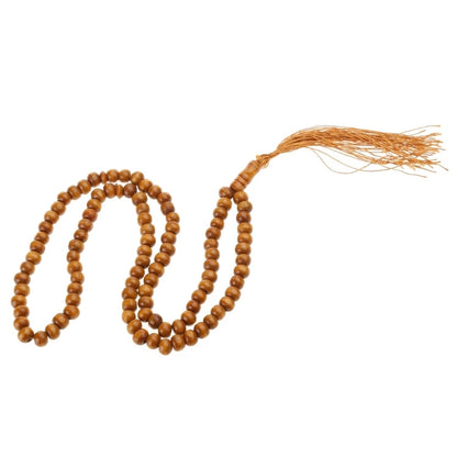Natural 8mm Wood Beads Muslim Tasbih Prayer Beads 99 Wooden Rosary Misbaha Beads Islamic Religion Eid Ramadan Gift