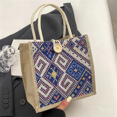 The Linen Garden – Flower Pattern Designer Tote for the Woman on the Move
