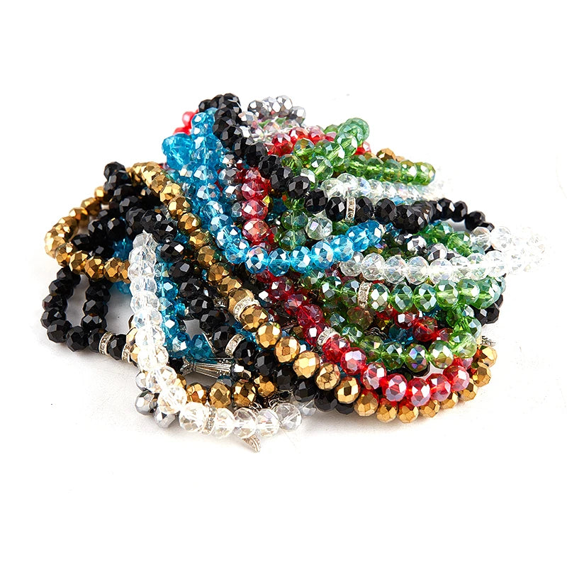 8mm 99 Beads Crystal Prayer Beads Muslim Prayer Beads Tasbih Misbaha  Muslim Crystal Holding Bracelet Islamic Muslim Мусульманин