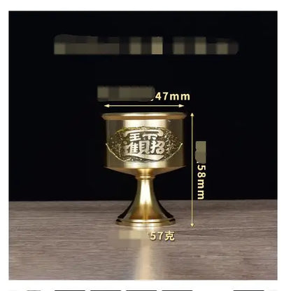 The Brass Vessel – Handcrafted Golden Offering Bowl